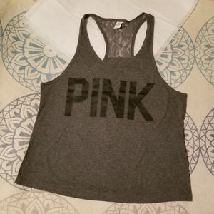 VS PINK Lace racer back tank top M
